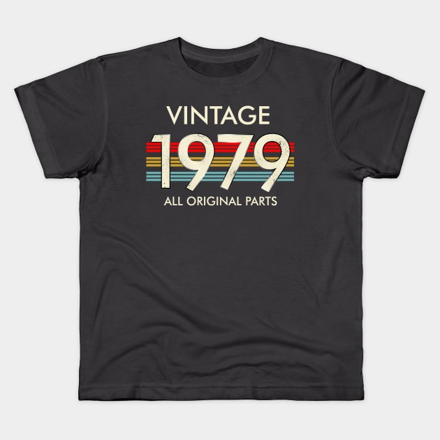 Vintage 1979 All Original Parts Kids T-Shirt by louismcfarland